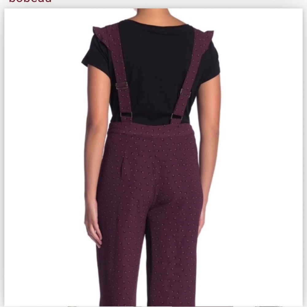 Bobeau Printed ruffle apron cropped jumpsuit - Picture 2 of 12